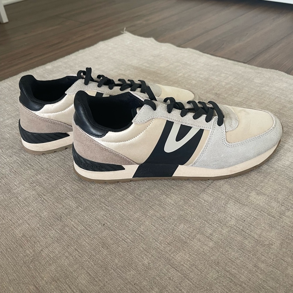 Tretorn Black and Cream Athletic Shoes